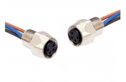 China 4 Pin M8 Socket 100mm Industrial Wiring Harness supplier