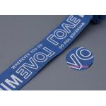 Polyester Webbing Anti Slip Elastic Band With White Custom Silicone Logo