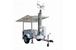 China Solar Light Tower With 2*420W solar panels For Construction Sites Lighting supplier