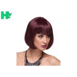 Straight Black Root White Short Synthetic Wigs Bob Style Wigs With Long Lifetime for sale