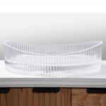 Smooth Countertop Mounted Glass Wash Basin With Optional Mounting Hardware Included for sale