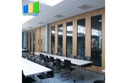 China Glass Wood Sliding Partition Walls Room Divider With Aluminum Frame supplier