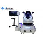 White VR Racing Simulator One Seat With Glasses 42'' Screen 220V User - Friendly for sale