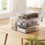 Thick 0.5mm Clear Bathroom Storage Containers Plastic Drawer Organizer for sale
