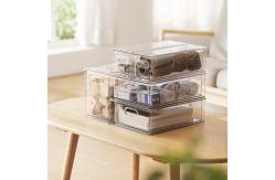 China Thick 0.5mm Clear Bathroom Storage Containers Plastic Drawer Organizer supplier
