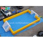 Giant Inflatable Football 12*6m Yellow PVC Inflatable Sports Games Inflatable Soccer Field for sale