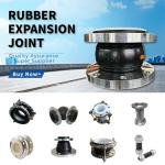 Round Single Sphere Expansion Joint Rubber DN25 DN3000 Flange Stainless Steel 304 316L