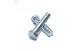 China DIN931 Class 8.8 Blue Zinc Half Thread Hex Bolts Galvanized Finish supplier