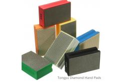 China 90mm Electroplating Diamond Hand Sanding Pads Polishing Stone supplier