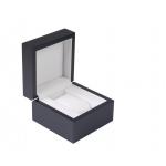 Customized Black Matte Single Watch Boxes Pu Leather Square Wooden