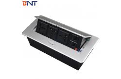 China Customizable Pop Up Multimedia Desktop Socket With Zinc Alloy Surface Panel supplier