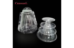 China New Style Small Plastic 4 Layers Macaron Tower 47pcs Wholesales supplier