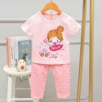 Skin Friendly Kids Sleeping Suits Cotton Shirt And Shorts Nightwear For 135cm Height for sale
