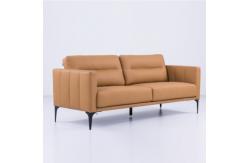 China Orange Modern Office Sectional Sofa Leather Reception Sofa For Office supplier