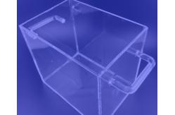 China Cuboid Container Quartz Urn Clear Cube Size One Side Open Hardened supplier
