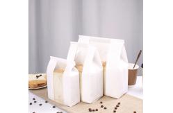 China Offset PrintingWhite Bread Paper Bags With Window SGS Bakery Packaging Bags supplier