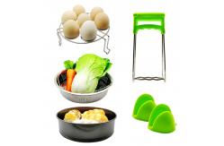 China Microwave Silicone Kitchen Utensils FDA Multifunction Stainless Steel Food Steamer Insert supplier