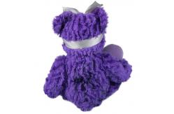 China Purple Animated Plush Christmas Toys With Big Heart High Durability supplier