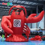 Giant Inflatable Cartoon Characters Lobster Model 4mH Red Colour for sale