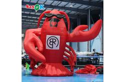 China Giant Inflatable Cartoon Characters Lobster Model 4mH Red Colour supplier