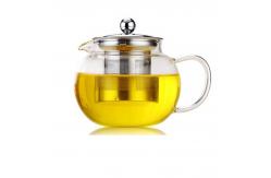 China BPA Free 22oz Clear Glass Teapot With Removable Stainless Steel Infuser supplier