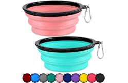 China Collapsible Silicone Pet Suppliers Bowl Harmless 2 Pack For Travel supplier