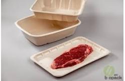 China Biodegradable Polylactic Acid Sheet for Fruit Fresh Meat Disposable PLA Tray supplier