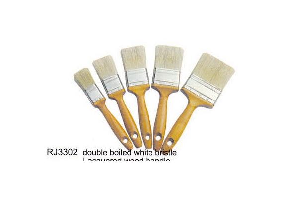 Industrial House Paint Brush Set Double Boiled White Polyester Bristle Brush