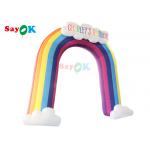Rainbow Inflatable Arch Colorful Advertising Blow Up Gate For Decoration for sale