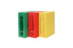 China Custom Logo Gift Box Made From Exquisite Recyclable Carton With Practical Leather Handle supplier