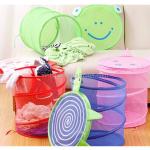 Travel Collapsible Mesh Laundry Basket popup laundry hamper 38*45cm for sale