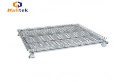 China Folded Stacking Wire Mesh Storage Cages Collapsible Fireproof Steel Material supplier