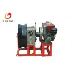 Gasoline Engine Gas Powered Winch , Take Up Machine Cable Pulling Winch
