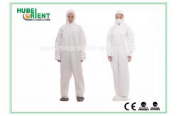China SMS Protective Disposable Waterproof Coverall With Hood And Shoe Cover supplier