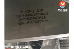 China Large Thickness ASTM A403 WP304L Stainless Steel Cap supplier
