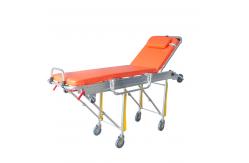 China Emergency Medical Loading Folding Ambulance Stretcher With Aluminum Alloy Railing supplier