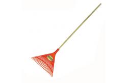 China Wooden Handle Garden Rake for 22 Tines Plastic Leaf Distribution supplier