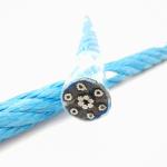 6 Strand 18mmx500m PP PE Combination Wire Core Rope For Fishing Towing Ship for sale