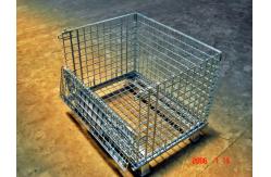 China Hot Dipped Galvanized Foldable Stacking Wire Mesh Boxes For Transport supplier