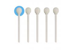 China Round Head Sponge Q Tips Medical Foam Swab White PP Stick supplier