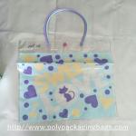Disposable Green Folded Soft Loop Handle Bag For Garment REACH Rohs for sale