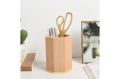 China OEM ODM Solid Wooden Pencil Vase Desktop Pen Holder For Shcool supplier