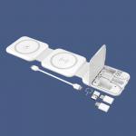 Magnetic Two In One Wireless Charger With USB And Micro Lightning SMI Card Ejector for sale
