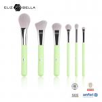6pcs Travel Size Makeup Brushes With Wooden Handle, Portable Cosmetic Brush for sale