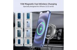 China IPhone 13 MagSafe Magnetic Wireless Car Charger 15W For Air Vent supplier