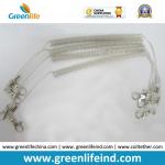 Transparent Clear Plastic PU Stainless Steel Core Coiled Tether Rope