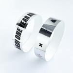 Add Logo Text Unisex Plastic Glitter Party Wristbands for Event Promotion for sale