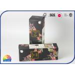 Black Kraft Paper Folding Carton Box Aromatherapy Gold Stamping for sale