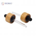 Essential Oil Glass Dropper With Engraved Logo And Natural Bamboo Color Closure for sale