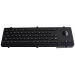 IP65 Metallic industrial metal usb keyboard with mechanical trackball and polymer keys